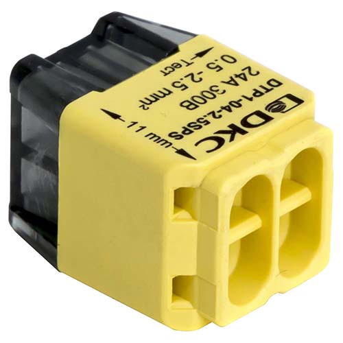 Клемма 4*2,5мм2 компактная желтый DKC упак (50 шт)