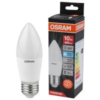 купить Лампа свеча свд Е27 10Вт 6500К 800лм B39 матовая Osram LED Value black в Ухте Лампа свеча свд Е27 10Вт 6500К 800лм B39 матовая Osram LED Value black