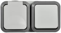 купить TORS Блок розетка + выключ. гор. 16А IP55 TS242 сер-бел IEK в Ухте TORS Блок розетка + выключ. гор. 16А IP55 TS242 сер-бел IEK