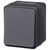 купить Атлас Профи антрацит выключатель кнопочный 1кл открытая 10А IP54  в Ухте Атлас Профи антрацит выключатель кнопочный 1кл открытая 10А IP54
