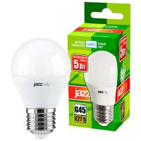 купить Лампа шар свд Е27 5Вт 4000К 400лм G45 матовый Jazzway  в Ухте Лампа шар свд Е27 5Вт 4000К 400лм G45 матовый Jazzway