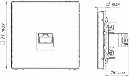 купить АртГэллери белый розетка RJ45 скрытая 1-ая Cat.5e в Ухте АртГэллери белый розетка RJ45 скрытая 1-ая Cat.5e
