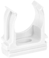 купить Держатель для трубы 19-20мм белый 10шт IEK  в Ухте Держатель для трубы 19-20мм белый 10шт IEK