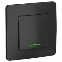 купить Бланка выключатель скрытая антрацит 1кл 10А с подсветкой IP20  в Ухте Бланка выключатель скрытая антрацит 1кл 10А с подсветкой IP20