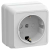 купить Октава белый розетка открытая 1-мест заземление шторки IP20  в Ухте Октава белый розетка открытая 1-мест заземление шторки IP20