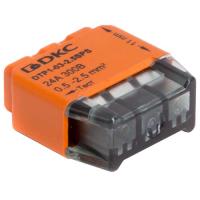 Клемма 3*2,5мм2 компактная оранжевый DKC 12шт