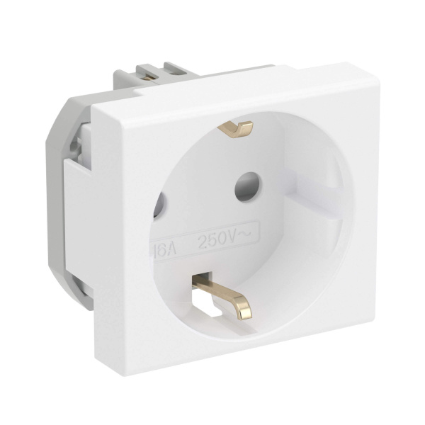 купить Вива белый розетка кабель-канал 1-мест заземление шторки IP20  в Ухте Вива белый розетка кабель-канал 1-мест заземление шторки IP20