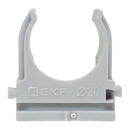 купить Держатель для трубы 20мм серый 100шт EKF  в Ухте Держатель для трубы 20мм серый 100шт EKF