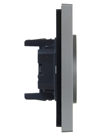 Фортепиано сталь розетка скрытая 2-мест шторки быстрозажим. клем. IP20 