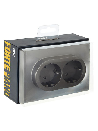 купить Фортепиано сталь розетка скрытая 2-мест заземление быстрозажим. клем. IP20  в Ухте Фортепиано сталь розетка скрытая 2-мест заземление быстрозажим. клем. IP20