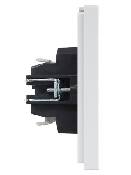 Фортепиано белый выключатель 1кл скрытая 10А IP20 