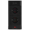 Фильтр сетевой 8-мест 1,5м ПВС 3*1 черный USB ЭРА Башня (2А+2С)