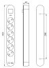 Фильтр сетевой 6-мест 1,5м ПВС 3*1,5 черный выкл IEK USB A+C