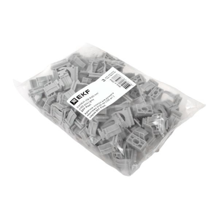 купить Держатель для трубы 20мм серый 100шт EKF  в Ухте Держатель для трубы 20мм серый 100шт EKF