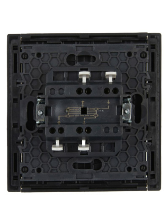 Фортепиано серый переключатель перекрестный 1кл скрытая 10А IP20 