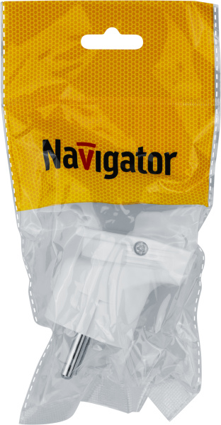 купить Вилка 16А угловая заземление белый пластик IP20 Navigator в Ухте Вилка 16А угловая заземление белый пластик IP20 Navigator