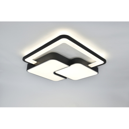 купить Светильник потолочный (люстра) свд 105Вт 3000К-6000К 5166лм белый/черный пульт диммер  в Ухте Светильник потолочный (люстра) свд 105Вт 3000К-6000К 5166лм белый/черный пульт диммер