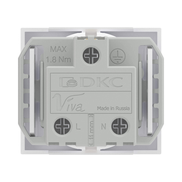 купить Вива белый розетка кабель-канал 1-мест заземление шторки IP20  в Ухте Вива белый розетка кабель-канал 1-мест заземление шторки IP20