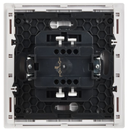 Фортепиано белый выключатель кнопочный 1кл скрытая 10А IP20 