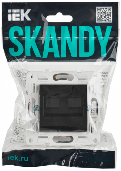 купить SKANDY Роз. комп. 2-ая RJ45 кат.5E SK-K03Bl черн. IEK в Ухте SKANDY Роз. комп. 2-ая RJ45 кат.5E SK-K03Bl черн. IEK