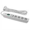 Фильтр сетевой 5-мест 2м ПВС 3*0,75 белый выкл USB ЭРА