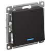 AtlasDesign карбон выключатель 1кл с подсветкой скрытая 10А IP20 быстрозажим.клем.  