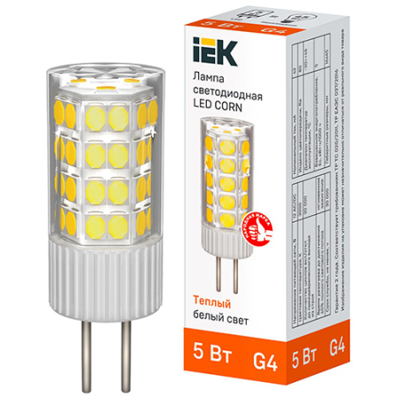 Лампа капсула свд 12В G4 5Вт 3000К 475лм IEK