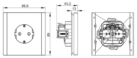 купить Фортепиано черный механизм розетки скрытая 1-мест заземление IP20  в Ухте Фортепиано черный механизм розетки скрытая 1-мест заземление IP20