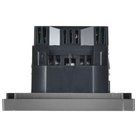 Фортепиано сталь розетка скрытая 1-мест заземление шторки USB IP20 18Вт