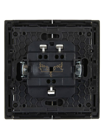 Фортепиано серый выключатель 2кл с подсветкой скрытая 10А IP20 