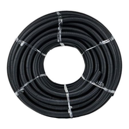 купить Труба гофра 32мм ПНД легкая 50м EKF черный с протяжкой  в Ухте Труба гофра 32мм ПНД легкая 50м EKF черный с протяжкой