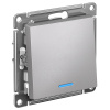 AtlasDesign мокко переключатель 1кл с подсветкой скрытая 10А IP20 