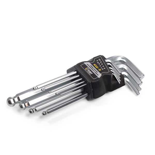 купить Набор ключей шестигранных HEX с шаром 1,5-10мм КШ-9 КВТ в Ухте Набор ключей шестигранных HEX с шаром 1,5-10мм КШ-9 КВТ