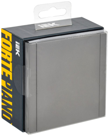 Фортепиано сталь розетка скрытая 1-мест заземление с крышкой шторки IP44 