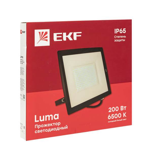 купить Прожектор свд 200Вт 6500К 16000лм черный IP65 110° Basic EKF  в Ухте Прожектор свд 200Вт 6500К 16000лм черный IP65 110° Basic EKF