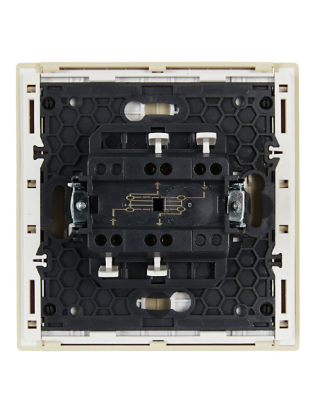 Фортепиано ваниль переключатель перекрестный 1кл скрытая 10А IP20 