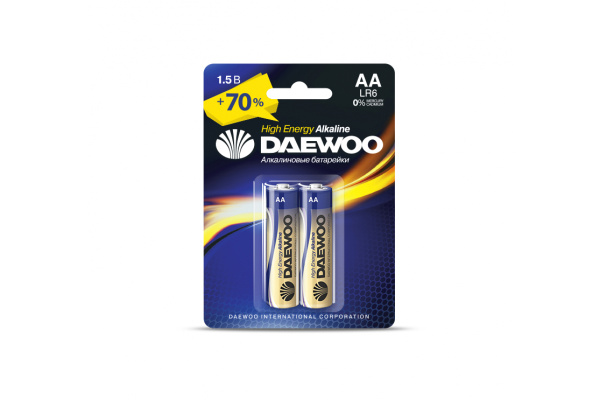 купить Батарейка AA(пальчик) алкалиновая BL2 Daewoo HIGH ENERGY в Ухте Батарейка AA(пальчик) алкалиновая BL2 Daewoo HIGH ENERGY