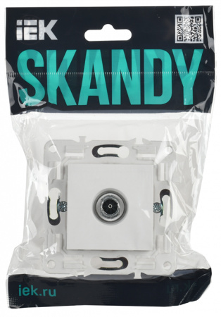 SKANDY Роз. TV оконечная SK-A12W арк. бел. IEK