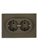 купить Фортепиано серый розетка скрытая 2-мест заземление шторки IP20  в Ухте Фортепиано серый розетка скрытая 2-мест заземление шторки IP20