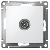 AtlasDesign белый розетка TV проходная скрытая 1-ая  