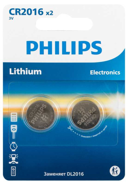 купить Батарейка дисковая CR2025 BL2 Philips в Ухте Батарейка дисковая CR2025 BL2 Philips