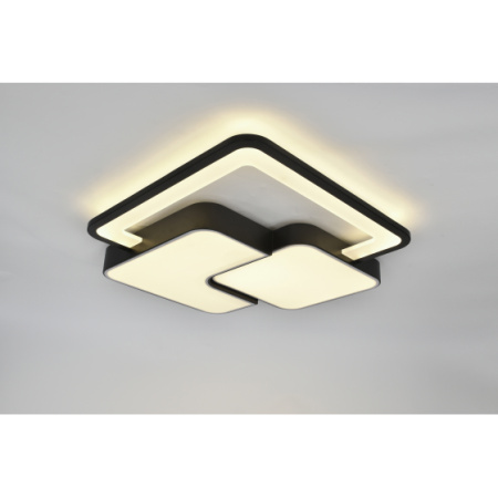 купить Светильник потолочный (люстра) свд 105Вт 3000К-6000К 5166лм белый/черный пульт диммер  в Ухте Светильник потолочный (люстра) свд 105Вт 3000К-6000К 5166лм белый/черный пульт диммер