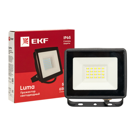 купить Прожектор свд 20Вт 6500К 1600лм черный IP65 110° Luma EKF FLL-3002 в Ухте Прожектор свд 20Вт 6500К 1600лм черный IP65 110° Luma EKF FLL-3002