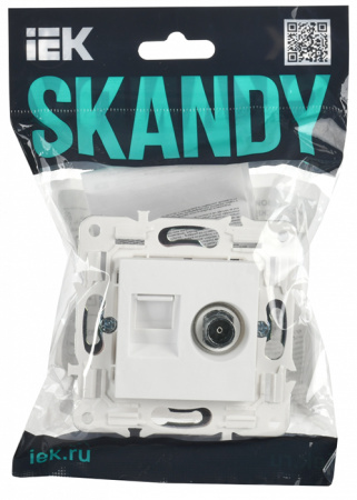 купить Сканди арктический белый розетка RJ45+TV оконечная скрытая 2-ая кат.5E в Ухте Сканди арктический белый розетка RJ45+TV оконечная скрытая 2-ая кат.5E