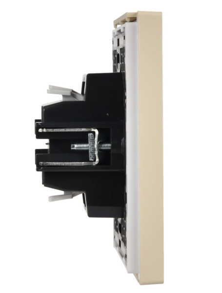 Фортепиано ваниль выключатель кнопочный 1кл скрытая 10А IP20 