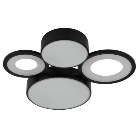 купить Светильник потолочный (люстра) свд 87Вт 3000К-6000К 4238лм белый/черный пульт диммер  в Ухте Светильник потолочный (люстра) свд 87Вт 3000К-6000К 4238лм белый/черный пульт диммер