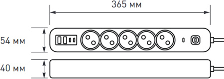 купить Удлинитель 5-мест 5м ПВС 3*1,5 белый выкл EKF  2USB 2,4А+2USBtype-С в Ухте Удлинитель 5-мест 5м ПВС 3*1,5 белый выкл EKF  2USB 2,4А+2USBtype-С