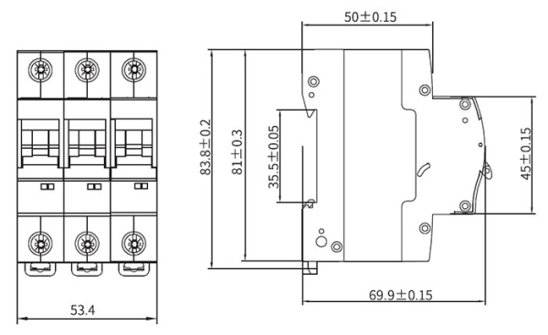 Автомат 3Р 6А C 4,5кА MD63S DKC YON max 