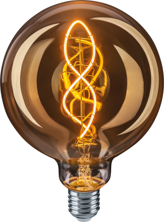 Лампа светодиодная 220В Е27 4Вт 2700К 300лм шар G125 золотистая филамент Navigator винтаж