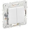 Сканди арктический белый выключатель проходной 2кл скрытая 10А IP20